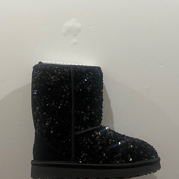 Ugg, Classic Short Chunky Sequin, 1130650, Black - Picture 11 of 12
